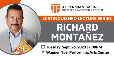Image of Richard Montanez on a Flier For Distinguished Lecture Series 