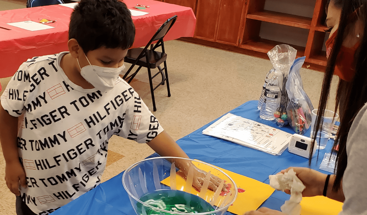 Students participating in STEAMulation Saturday