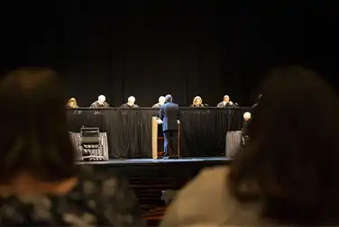 Texas Supreme Court on stage at the Wagner Noel