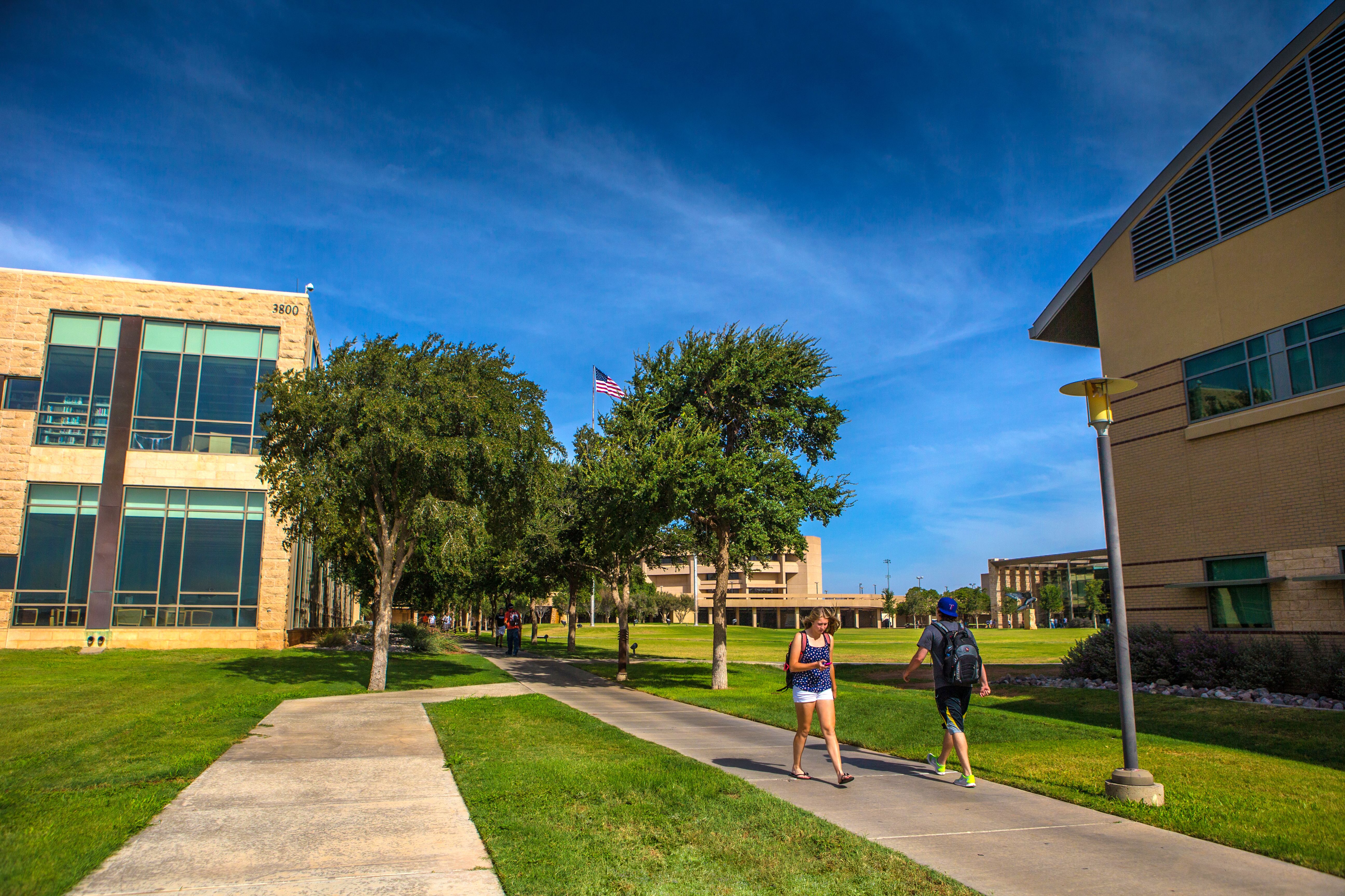 Walking paths on campus