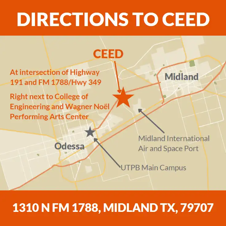 Decorative Map to CEED - linked to Google Maps